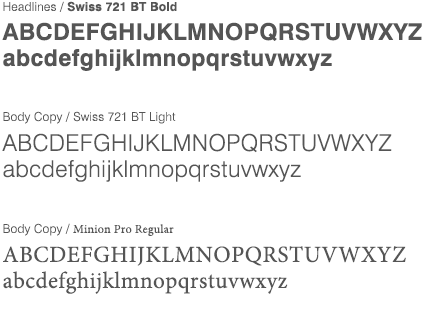 Swiss font examples